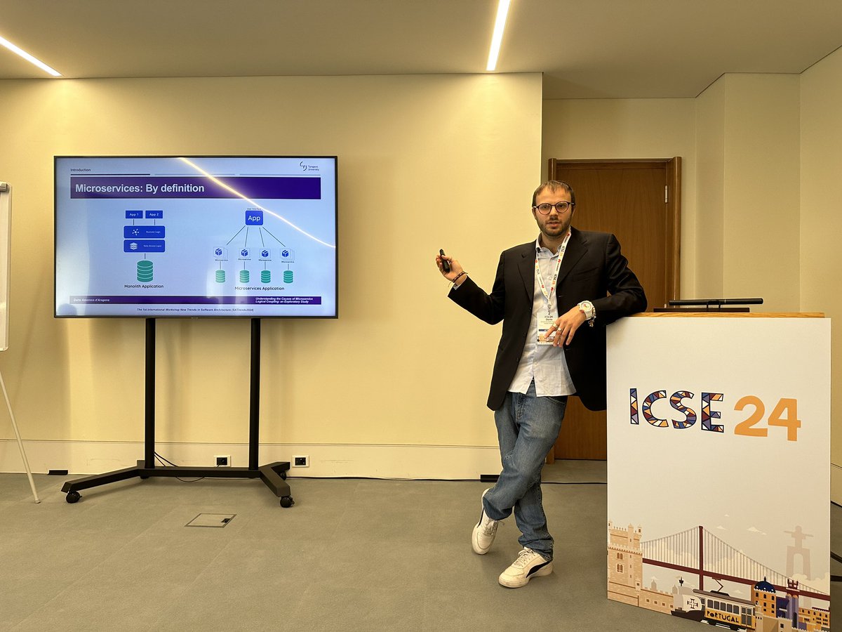 xiaozhouli's tweet photo. What could be the causes of logical coupling in microservices? @DarioAdAragona has some interesting insights to share at #SATrends @ICSEconf #Lisbon https://t.co/epKJl4YQKf