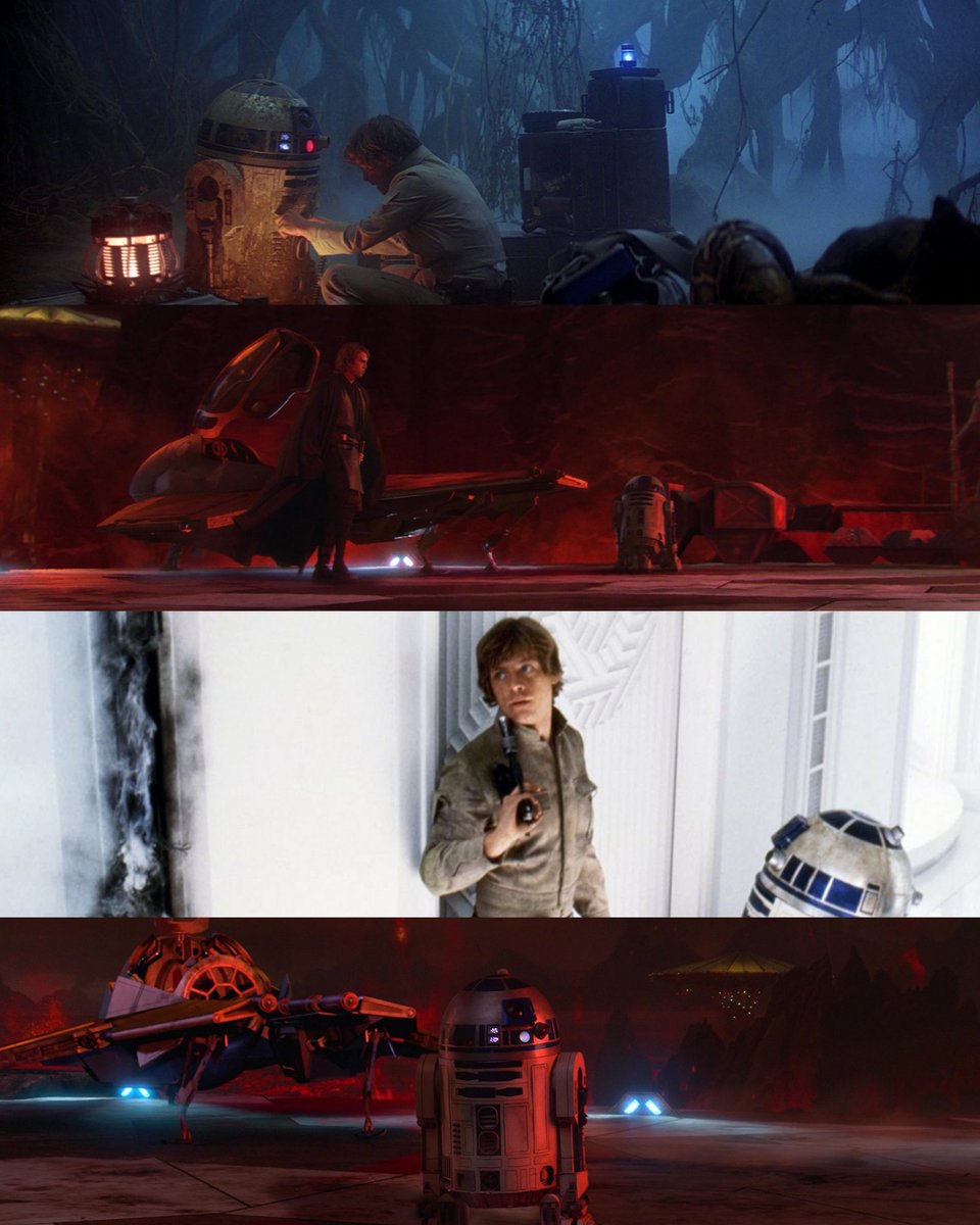 StarWars0nly's tweet photo. In The Empire Strikes Back Luke Skywalker tells R2 to remain at the ship but he doesn't.. 

why? 

The last person to tell R2 to stay at the ship was Anakin Skywalker and he never returned.. 💔 https://t.co/Z1y95QiZkg