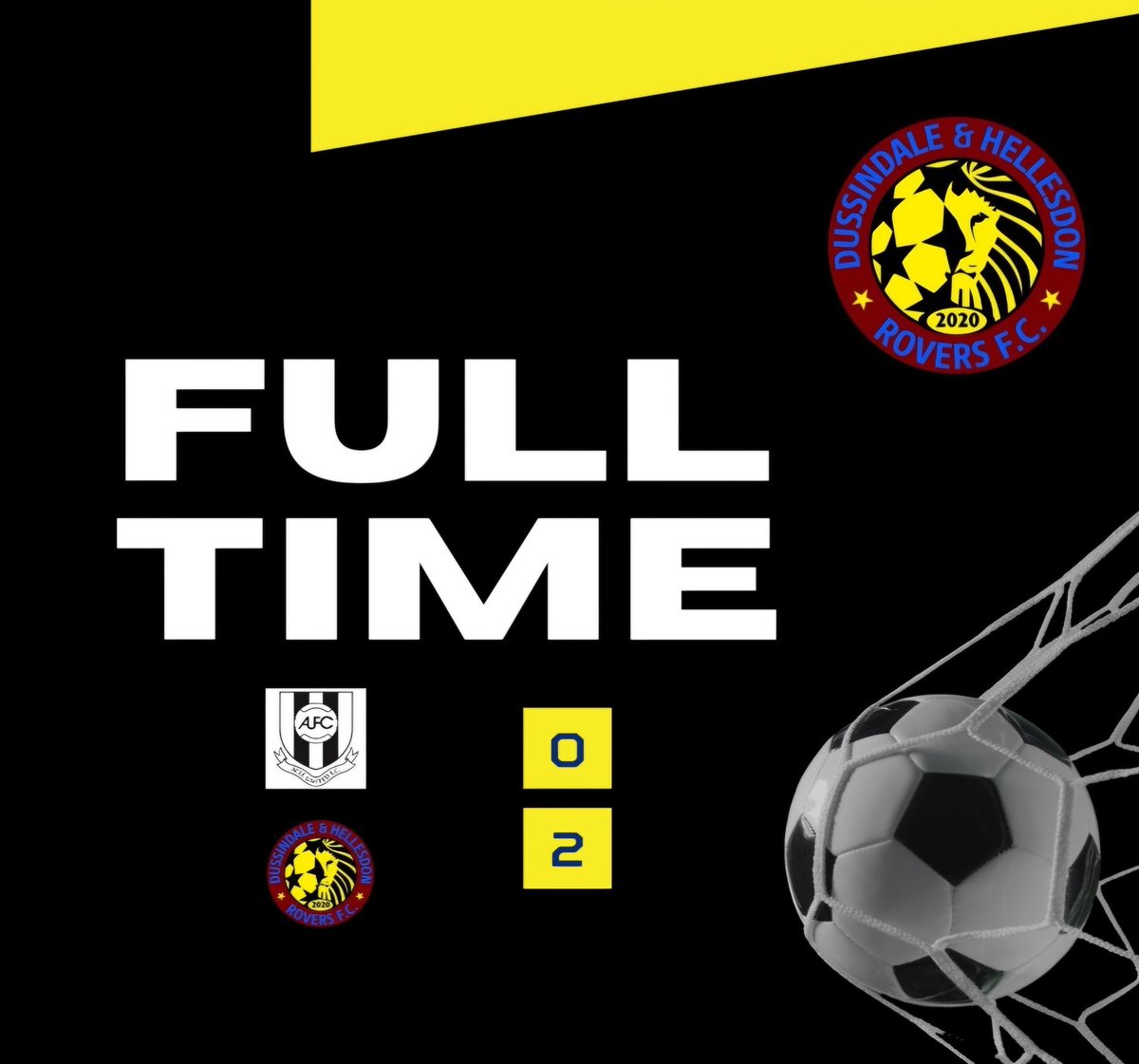 Full-time: Probably our best performance of the season , outstanding all over the pitch & with another depleted squad !! #upthedons 💛⚽️⚽️💛