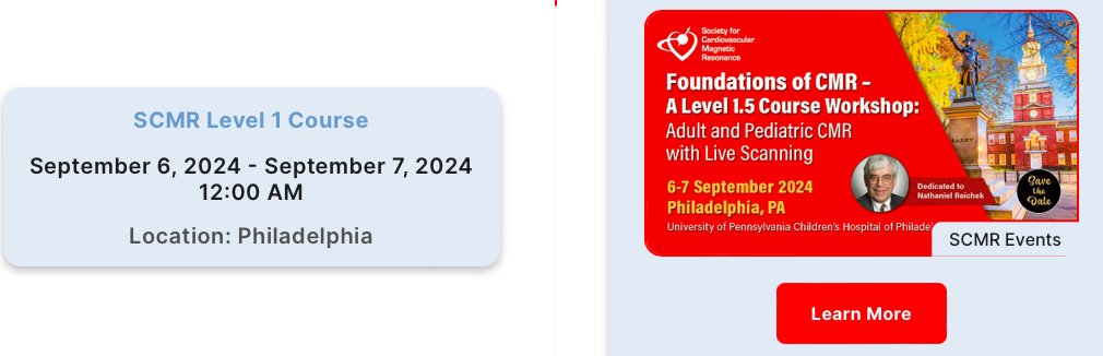 🎤@SCMRorg educational calendar 2024
Gear up for upcoming 🧲#whyCMR board review  starting April 21!
🔗scmr.org/event-calendar/
@DrJenniferCo_Vu @swleun2 @Jason_N_Johnson  @danilorenzatti  @annagiuliapavon  @rishk88 @ydaryani  @ErsozluSara @MohaK92  @JSlivnickMD @blanca_domenech