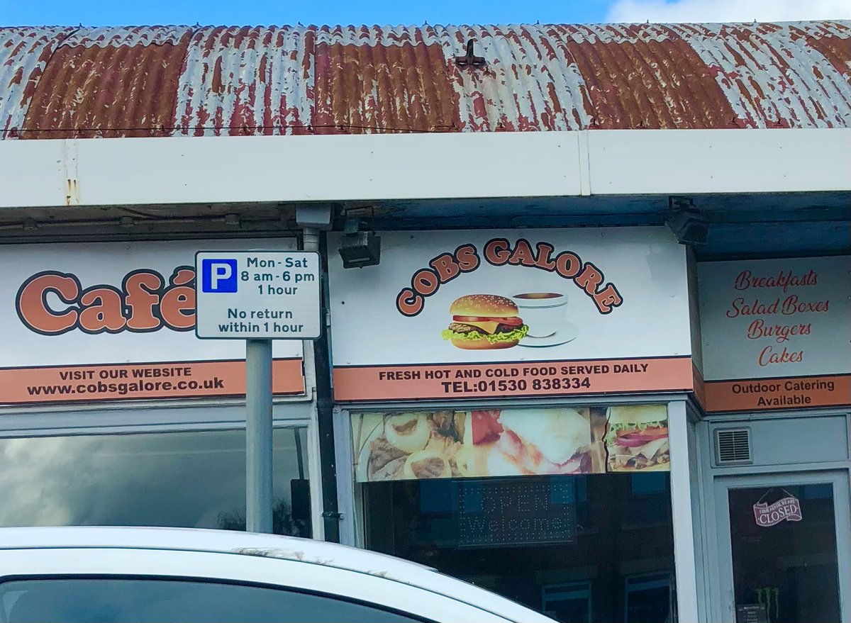 Spiderz67's tweet image. Had to pop back to my hometown in Leicestershire a cpl of days ago.
I knew I was back when I saw this &amp;amp; a warm feeling swept over me. 🥯 

Ps….My “Northern Wife” STILL dosent get it. 😂

#Cobs 

@crcmotorcycles