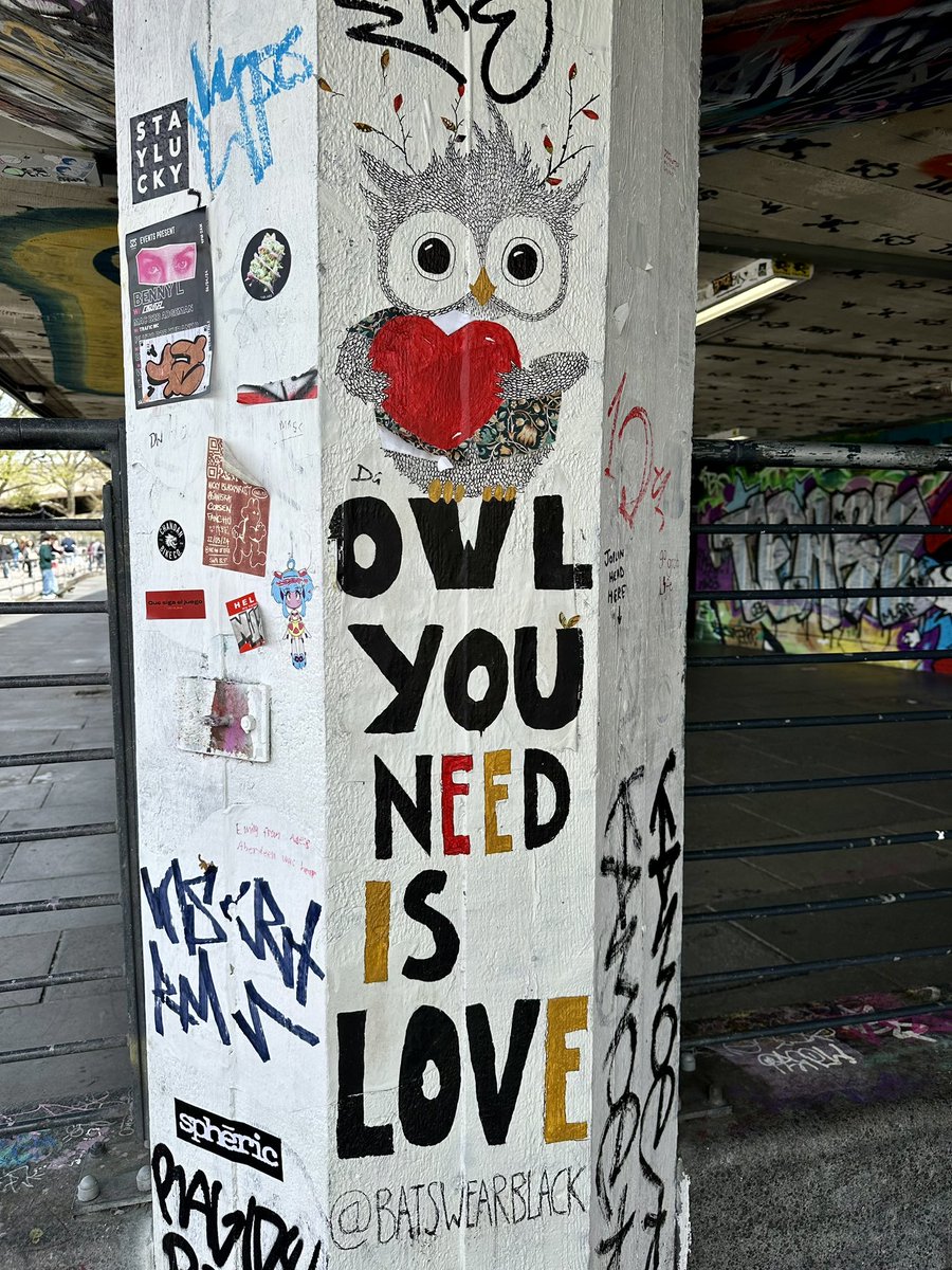 ‘Owl you need is love’ London street art doing its thing!! @MimDarling