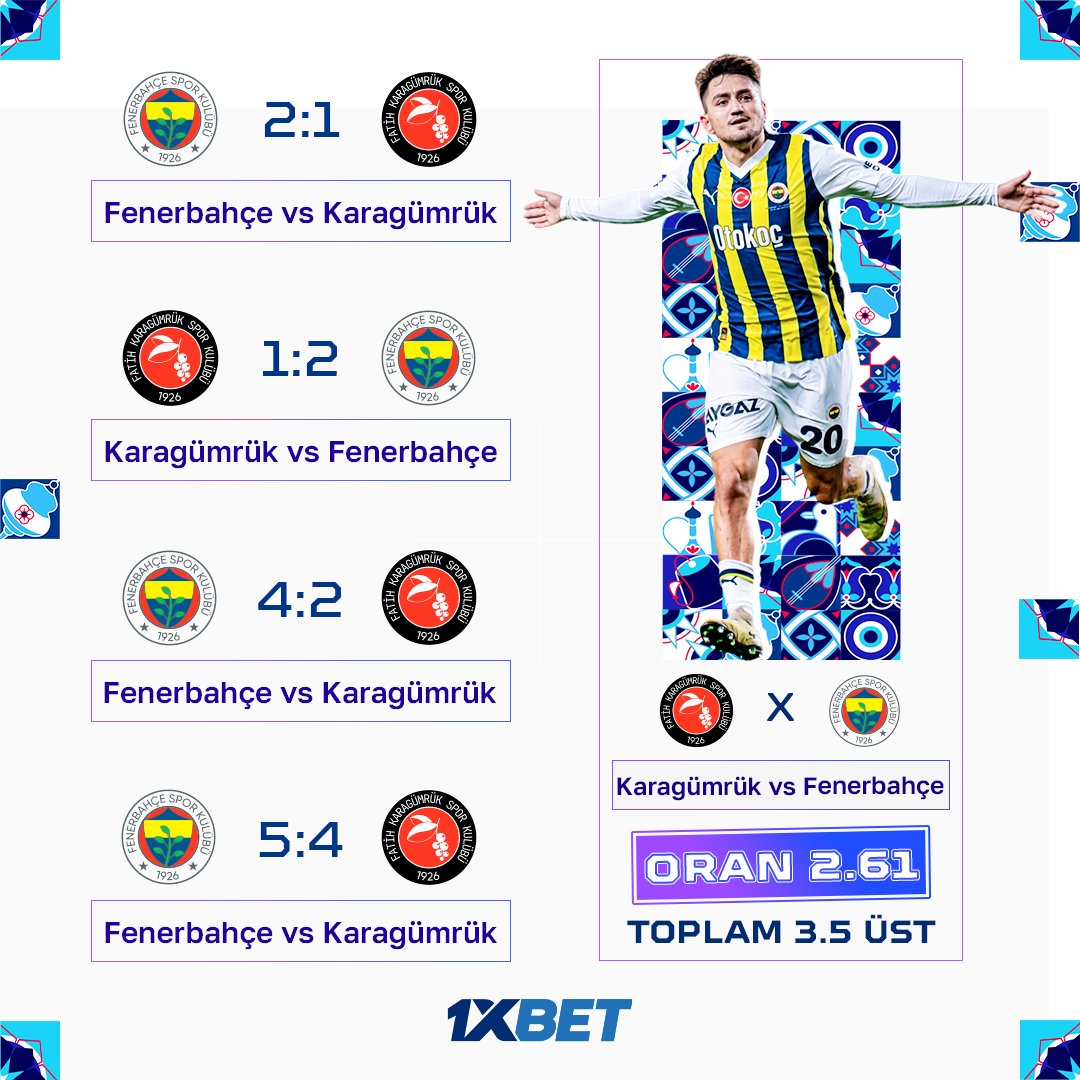 Bu Fenerbahçe için kolay bir maç olabilir ⚔️ 🤔 Ama bugün kaç gol atacaklar? 📲 Bahis yap ➡️ tapxlink.com/line_tw_pc