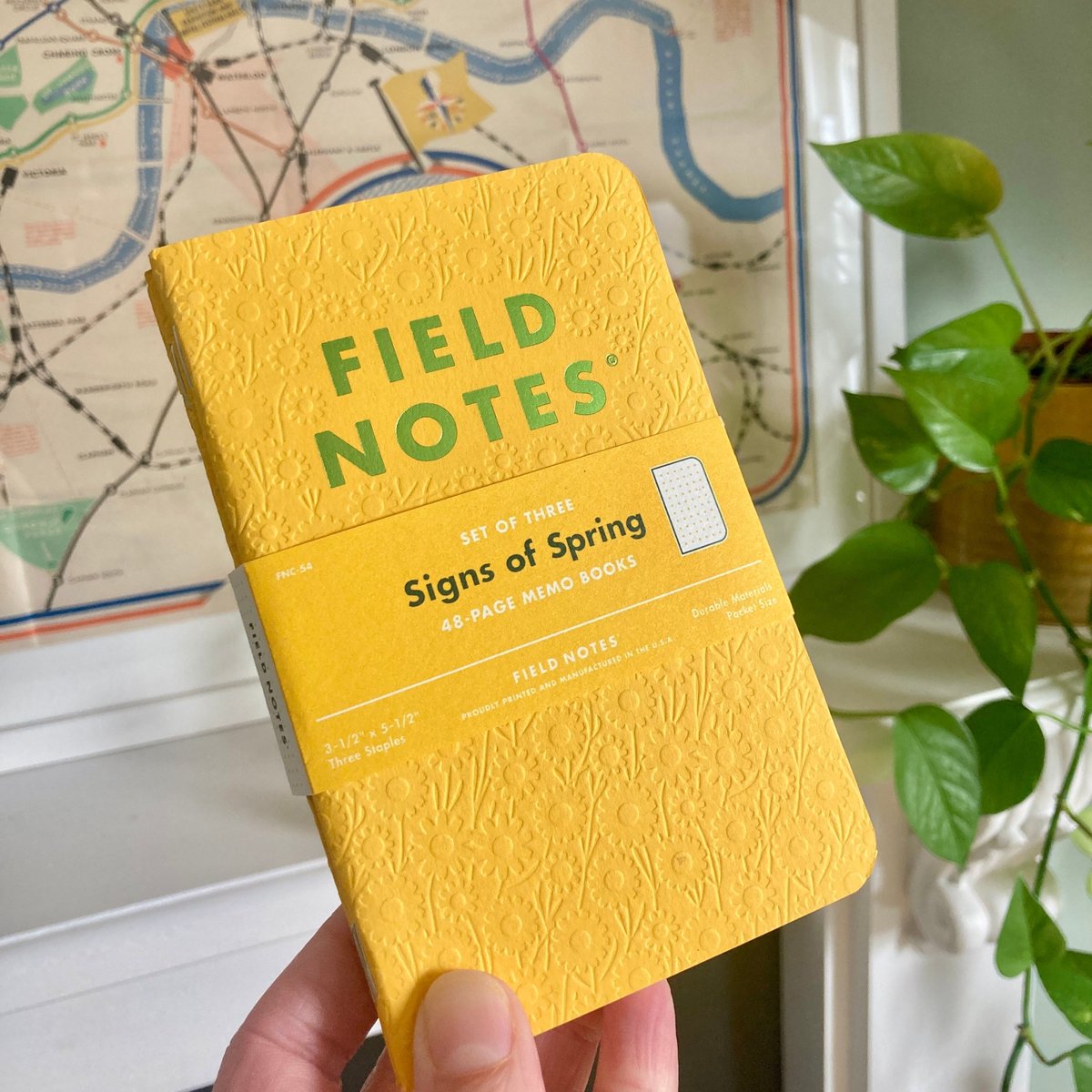 Oh, such a bright and lovely @FieldNotesBrand edition, embossed with patterns based the first flowers to appear in spring. Three little notebooks, perfect tucking into your pocket for a springtime wander!