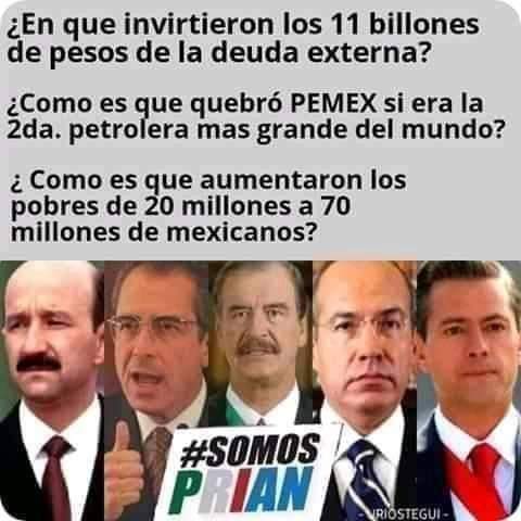 JorgeJoaqunoli2's tweet photo. @Claudiashein @mexico218 Los #Prianístas son analfabetas políticos siempre son reprobados en honestidad, transparencia y cumplir con lo prometido pero sobre todo en Amor al Pueblo.
Ellos solo aman al Poder y al #Dinero ¿Por éso son tantos los casos en que se han enriquecido ilegalmente de forma #OBSCENA! https://t.co/z30esHdbEC