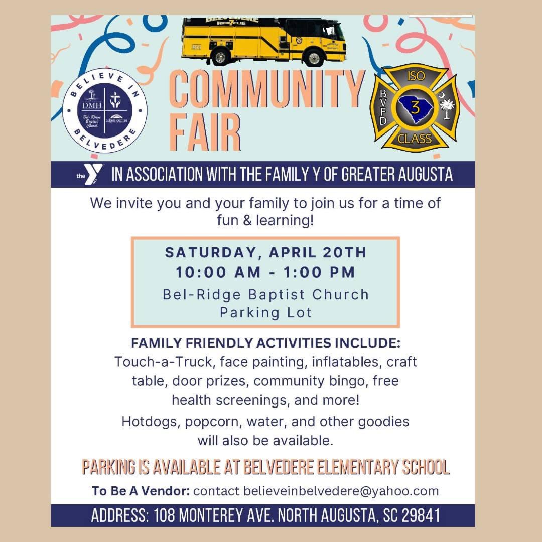 BelvedereFD7's tweet photo. We invite you and your family to join us for a time of fun &amp; learning April 20th! #BVFDDist7 https://t.co/HIL74KO59C