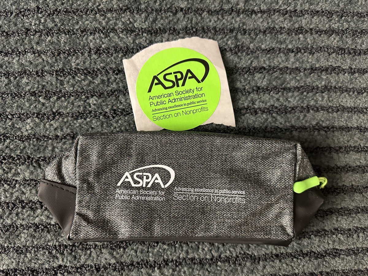 Have you got the swag from our section yet? We are giving away more of these small goodies today! #ASPA2024 #NonprofitSection