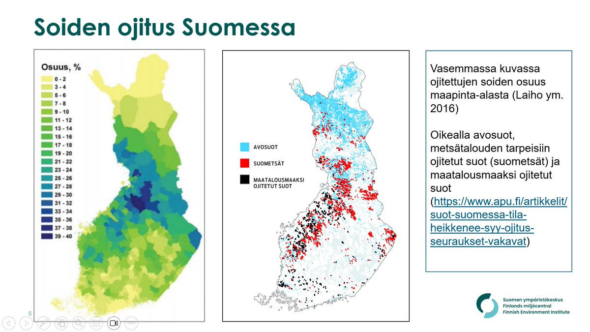 Pohjanmaan tulvat ovat taas kerran näkyvästi uutisissa. Vaikka tulvien syntymiseen vaikuttavat mm. topografia ja lumen määrä, on hyvä muistaa, että juuri näillä säännöllisesti tulvivilla alueilla on ihmistoimin oleellisesti lyhennetty veden viipymää valuma-alueilla. #ojitukset