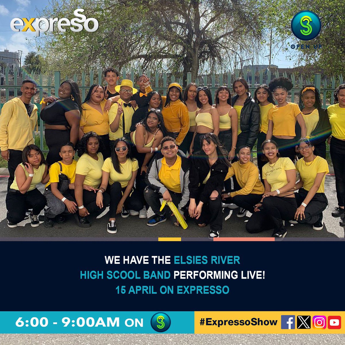 Let’s welcome the Elsies River High School Band for a killer performance 🎶 #ExpressoShow