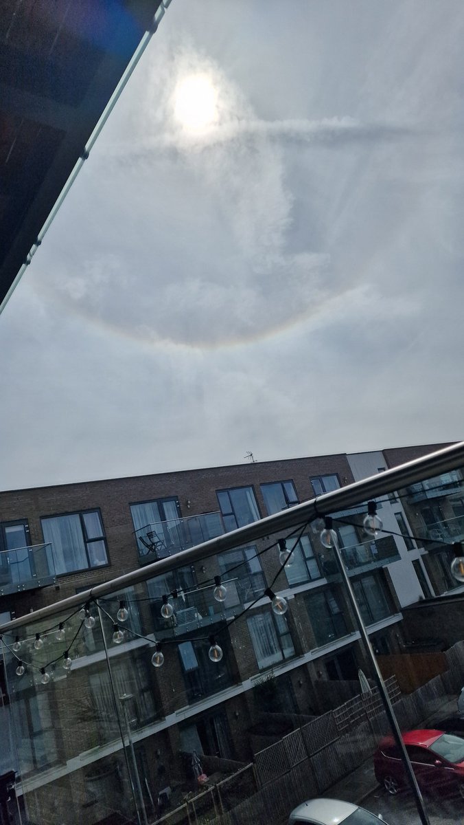 Why is there a rainbow around the sun?