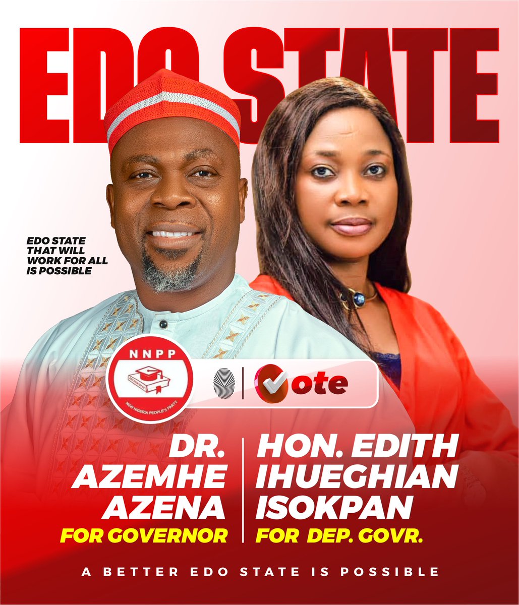 As the gubernatorial candidate for the New Nigeria People’s Party (NNPP) in the upcoming election in Edo state, I am fully committed to making our state better and bigger than ever before. Myself and my esteemed deputy Hon. Edith, our renewed commitment stems from a deep-seated