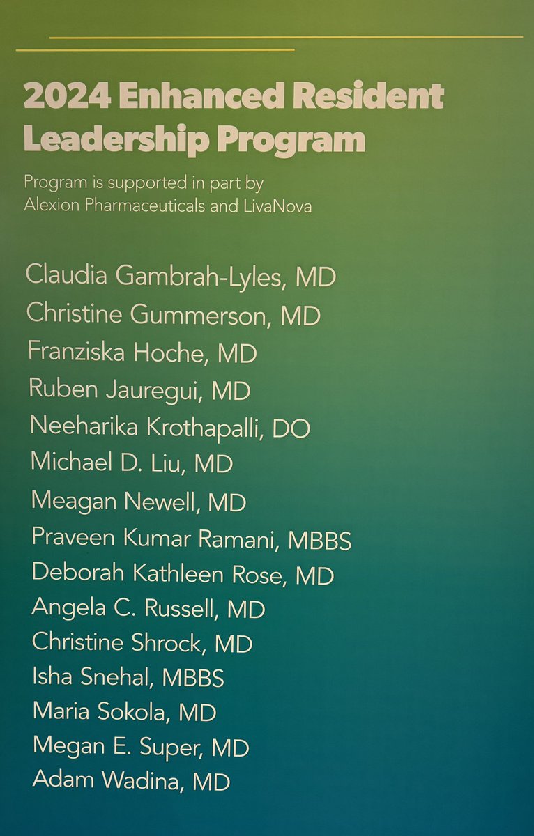 Congratulations to @nyugrossman @NYUneurologyres @AANmember Dr. Ruben Jauregui, and all those involved for their selection and hard work in the #AANAM 2024 Enhanced Resident Leadership Program! These opportunities serve the future of our field, investing early in mentorship!