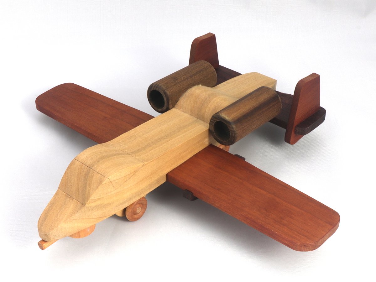 Wooden Toy Airplane Modeled After The A-10 Thunderbolt II, aka Warthog Handmade and Finished from Select Grade Hardwoods
is.gd/2KP5qD
#odinstoyfactory #handmade #woodtoys #madeinusa #madeinamerica #goimagine