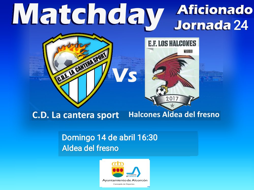 CDLaCantera's tweet photo. Hoy jugamos contra el Aldea del fresno.
¡A por la victoria!  

⚔️Aficionado vs Aldea del Fresno.
🏟️ Aldea del Fresno.
⏰16:30

#VamosCantera💙 https://t.co/symtwRsFjl