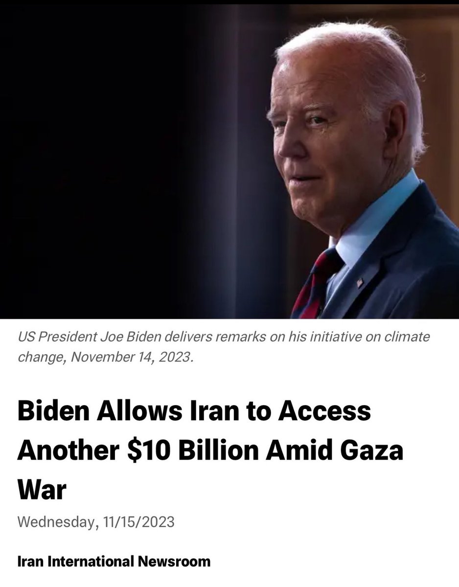 Reminder: Joe Biden gave Iran 10 billion in cash in November. On top of that he made Iran rich with oil money when he ended our energy independence. Biden says he is pro Israel but his actions say he is pro Iran. FJB