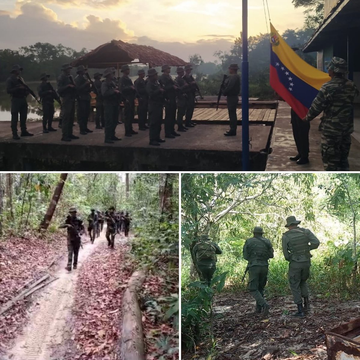 Hoy #14Abr // Nuestra Fuerza Armada Bolivariana, desplegada en todo el territorio venezolano en protección de nuestros espacios geográficos #GuayanaEsequiba es nuestro. 🇻🇪🇻🇪🇻🇪