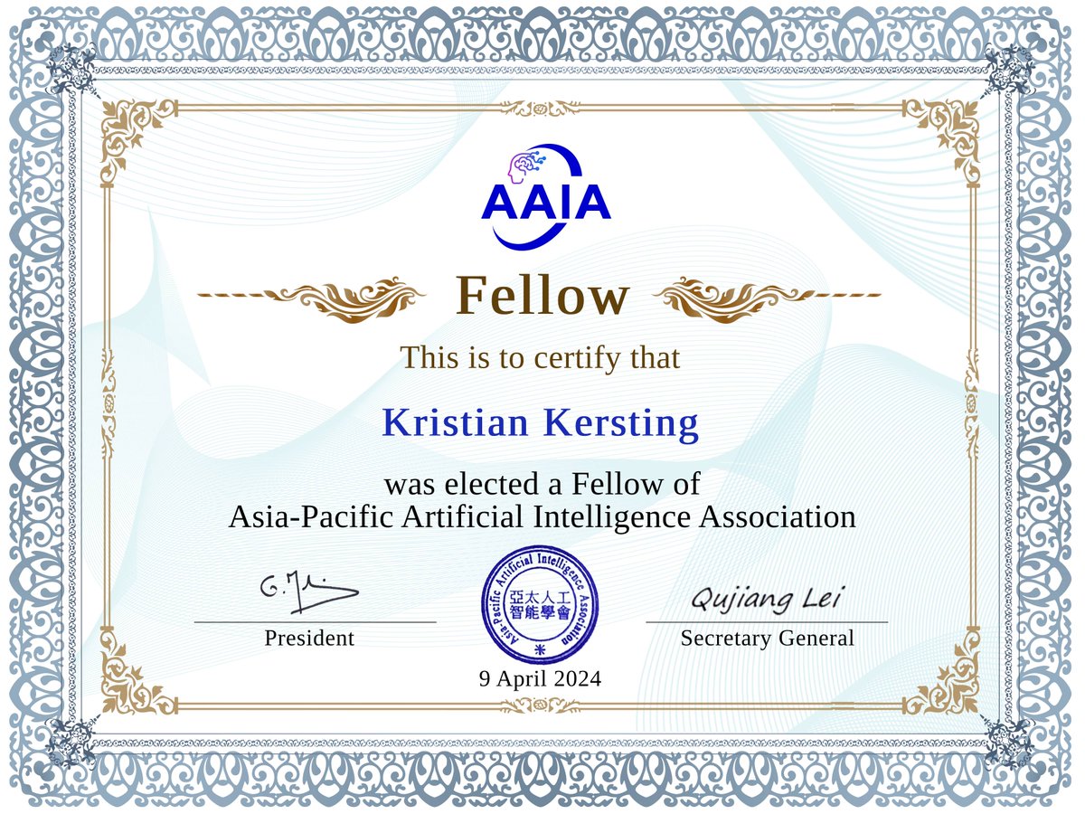 Kristian Kersting (@kerstingaiml) on Twitter photo I am honored to join the AAIA group of fellows🙏 and look forward to continuing to push for a more reasonable #AI <a href="/TUDarmstadt/">TU Darmstadt</a> <a href="/Hessian_AI/">hessian.AI</a> <a href="/DFKI/">DFKI</a>
aaia-ai.org/fellows
informatik.tu-darmstadt.de/fb20/ueber_uns… I am honored to join the AAIA group of fellows🙏 and look forward to continuing to push for a more reasonable #AI <a href="/TUDarmstadt/">TU Darmstadt</a> <a href="/Hessian_AI/">hessian.AI</a> <a href="/DFKI/">DFKI</a>
aaia-ai.org/fellows
informatik.tu-darmstadt.de/fb20/ueber_uns…