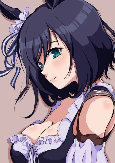 #一次創作作家のファンアート そういえばデジタル始めたばっかの時に慣れるためにウマ娘ばっかり描いてたな・・ 