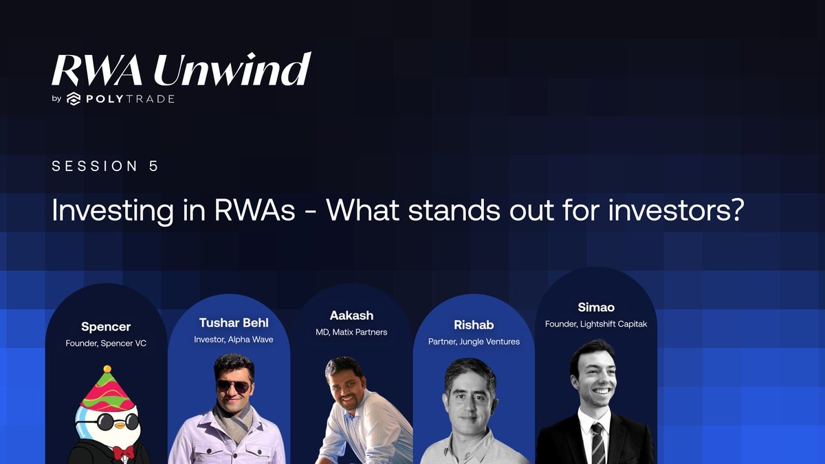 RWAs—The buzzword that surpassed the keyword searches earlier reigned by ‘gaming’. How do the pockets with monies see it? @sgsand1 - @venturespencer @TusharBehl0x - Alpha Wave Global Aakash Kumar - @matrixindiavc @rishabmalik - @jungleventures @SimaoCCruz - @Lightshift_xyz