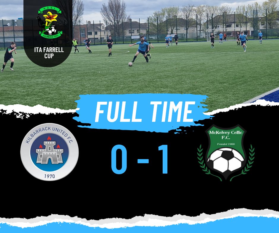 Full time here in Greendale ⏳️ A hard fought battle but unfortunately didn't go our way today, well done lads yous done yourselves and the club proud 💙 Goodluck to Mc Kelvey Celtic in the final 🏆