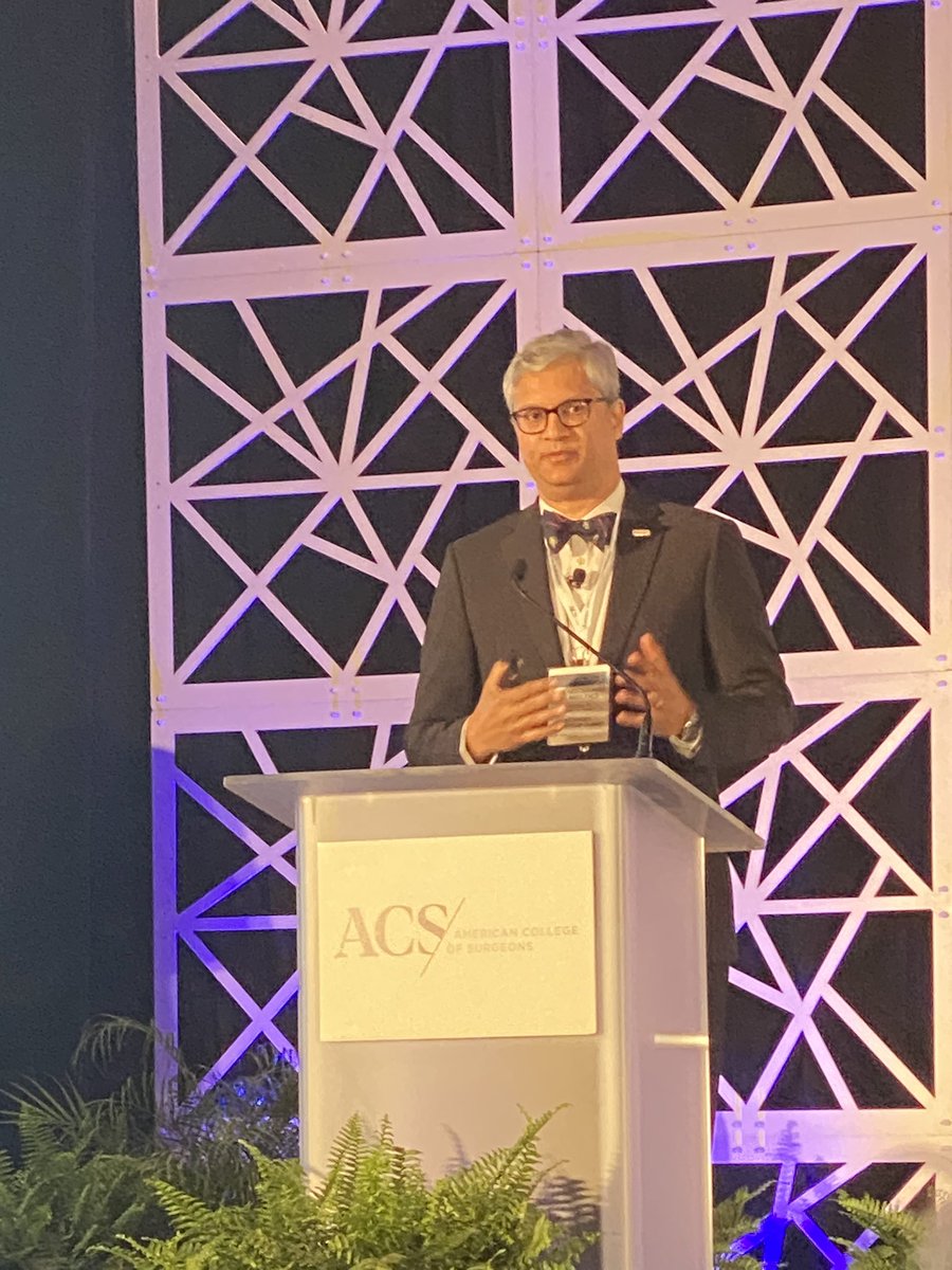 Sharing wise words about recognizing & balancing moral injury and the joy of being a surgeon. Thank you @skgeevarghese @VUMCSurgery #ACSLAS24
