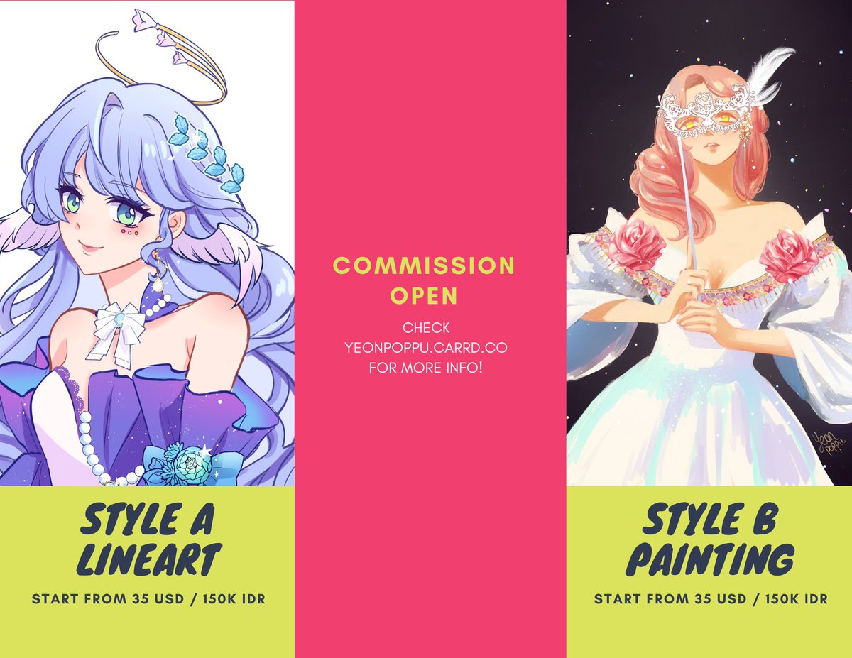 RTs appreciated❤

Hello! i'm opening commission again! 5 slots for now ^^

Link below for more info ^^ DM me for any questions. Thank you :D

#artcommissions #commissionsopen #Commission
