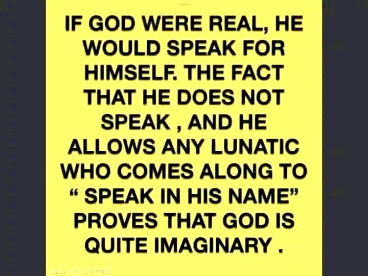 If god were real…
