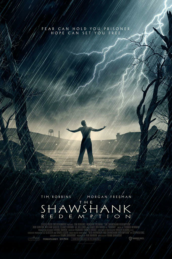 Epic poster for The Shawshank Redemption by @Cakes_Comics x @mrflorey #TheShawshankRedemption
