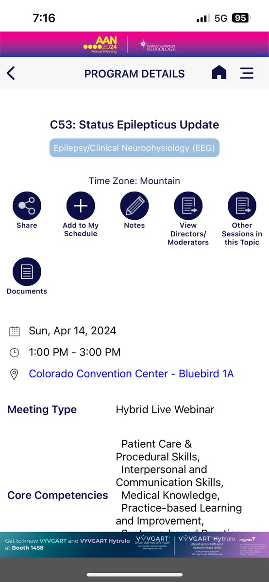 Other things I’ve super excited about for today: ⚡️⚡️An Update in Status Epilepticus 🧠💀Brain death And at 4:30 the Educator Mentorship Mixer!