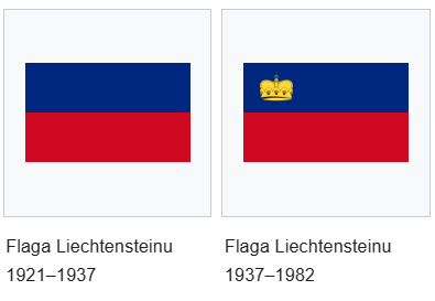 Ciekawostka - wygląd flagi Liechtensteinu został zmieniony między innymi przez udział sportowców z tego kraju w Igrzyskach Olimpijskich w Berlinie.

Czemu tak się stało? Wiele osób podczas tej imprezy myliło ich flagę z flagą Haiti. W 1937 r. dodano do niej więc koronę książęcą.