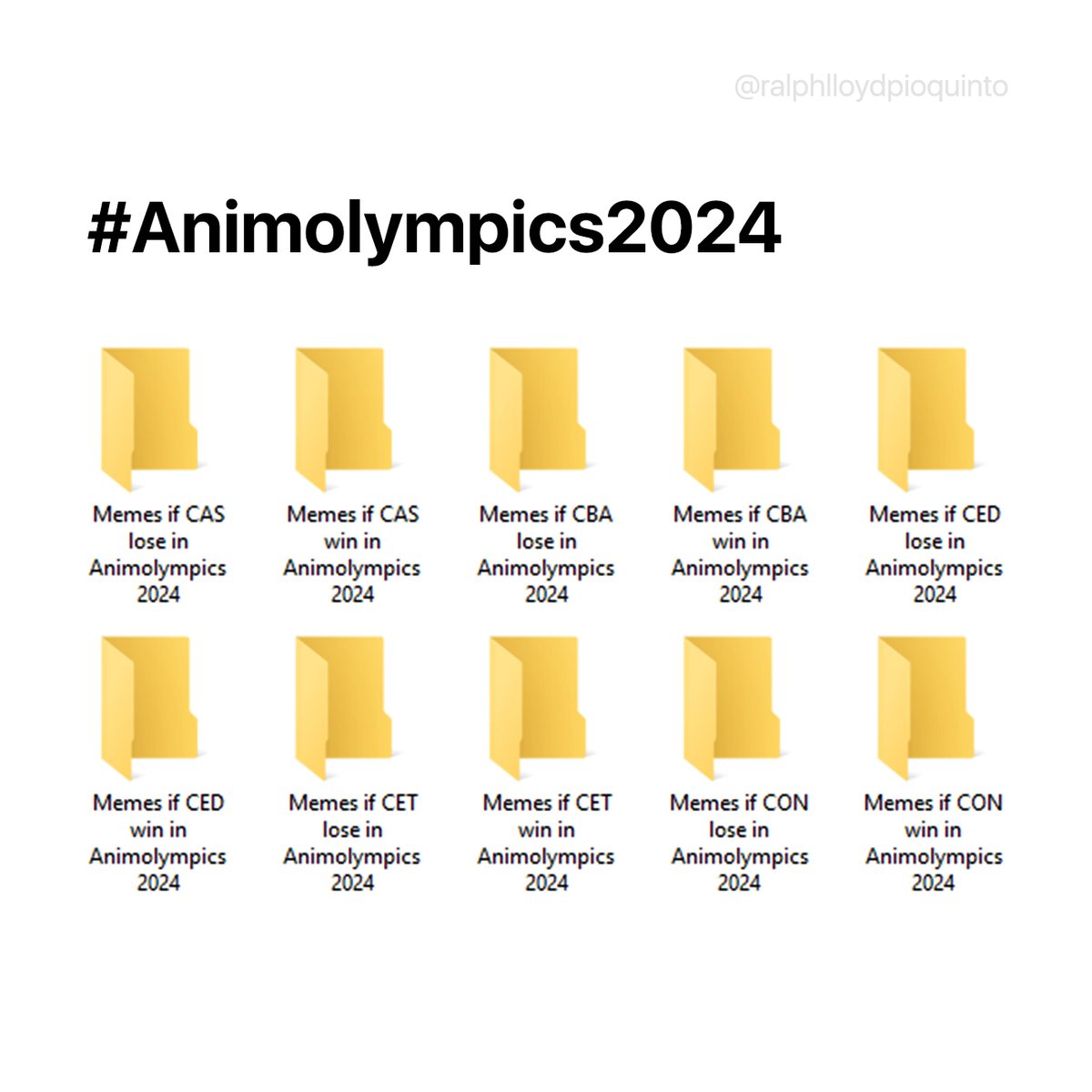 ralphpioquinto's tweet photo. #Animolympics2024 https://t.co/AC1gKyBBfC