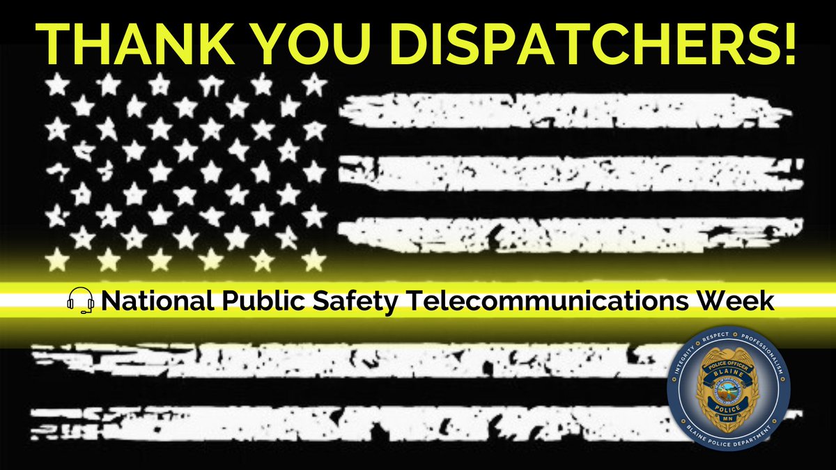 THIS week is actually National Public Safety Telecommunications Week! We appreciate them so much, we gave them an extra week! 😉 Thanks to the heroes who work tirelessly behind the scenes - the calm voice on the other end of the line, providing critical assistance and support.