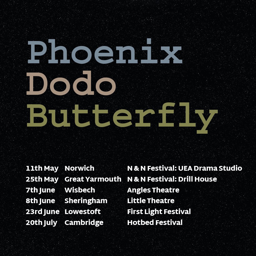 The full play will tour the region this summer including dates below. Check phoenixdodobutterfly.com for more details.