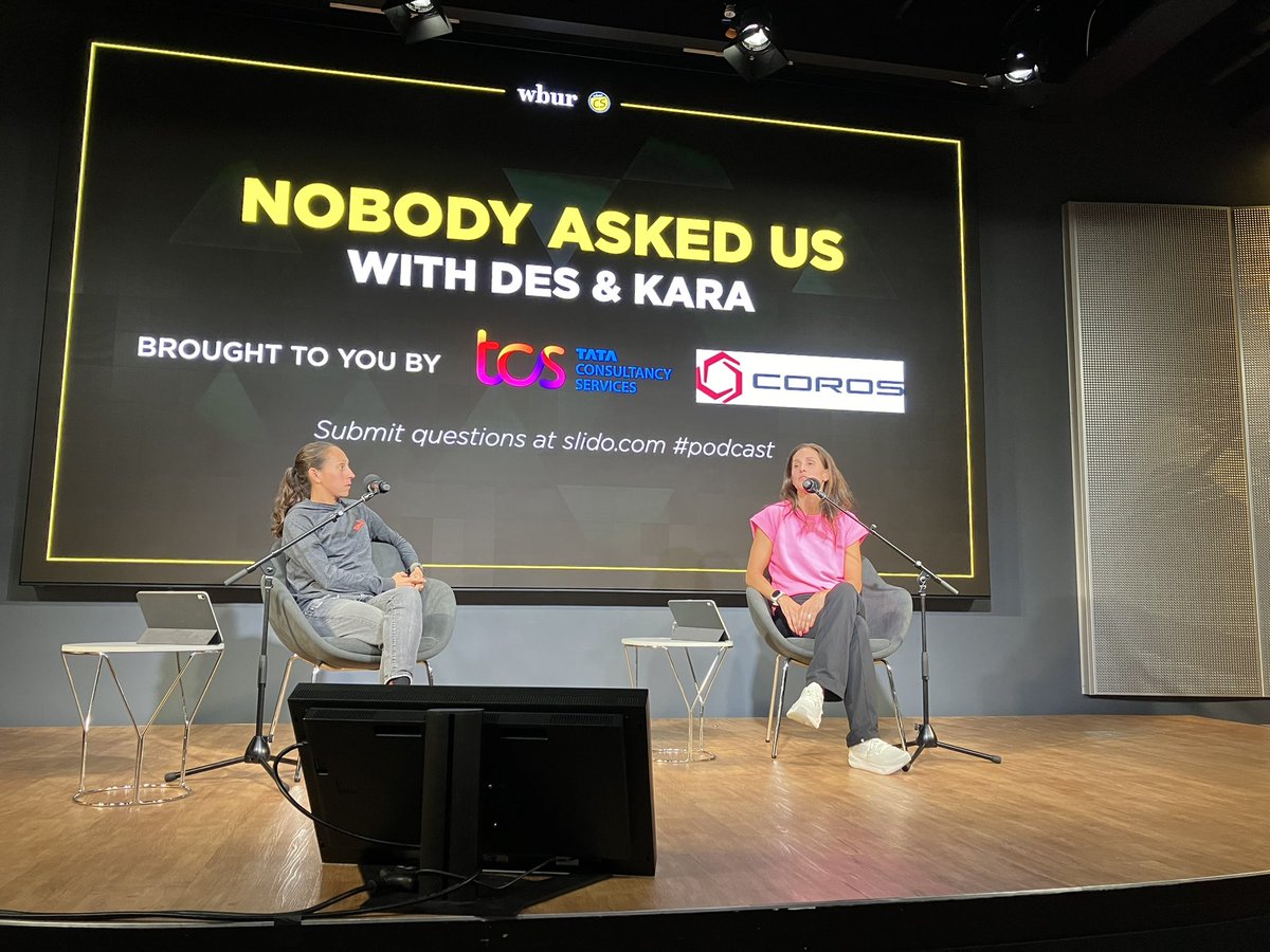 KBMM's tweet image. Boston’s best #running wknd started w/ visit to @hereandnow by @karagoucher &amp;amp; @Des_Linden (stay tuned for convo on #MarathonMonday!), then their moving @WBURCitySpace event, BAA 5K Sat, &amp;amp; Monday #DesLinden runs @bostonmarathon! How’d your 5K go Kara? My ribs held out! I finished!