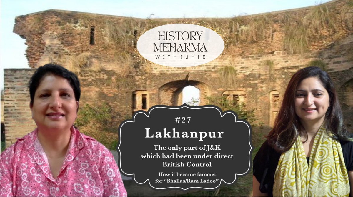 youtu.be/92mmX4krvqU?si… Hi. This is the #27 of History Mehakma with Juhie: Know your Roots. #lakhanpur is the only part of Jammu which was once directly attacked by british and was their territory. #lakhanpur #jammu #history