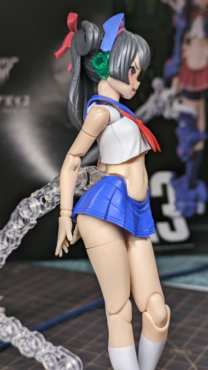 junmiroquai's tweet photo. Buster dollナイトちゃんにガンナーの肌色パーツを合わせると肌色面積マシマシでよきかな。ついでにセーラー服が似合います。 https://t.co/Eve8QtDIGe