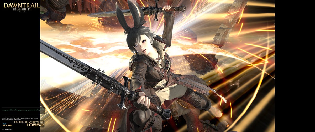 Laeorin's tweet photo. @FF_XIV_EN Character Name: Yjrn Farstrider
Home World: Ravana
Prize: Bluebird Earring
#FFXIVSweepstakes #DawntrailBenchmark https://t.co/zNEondQKBv