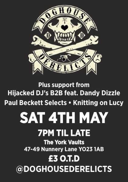 budgen_dave's tweet photo. @DDerelicts live at @TheYorkVaults Saturday May the 4th (be with you)
#doghousederelicts #livemusic #supportlivemusic #maythe4thbewithyou https://t.co/cJsQJE9CMe