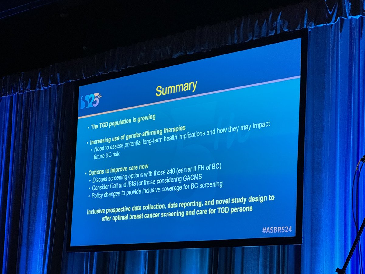 As always impressed by @ChandlerCortina’s work on breast cancer risk assessment & screening for transgender persons…a very important topic that needs more awareness and research! #ASBrS24 @ASBrS @MCWSurgery @MCWCancerCenter