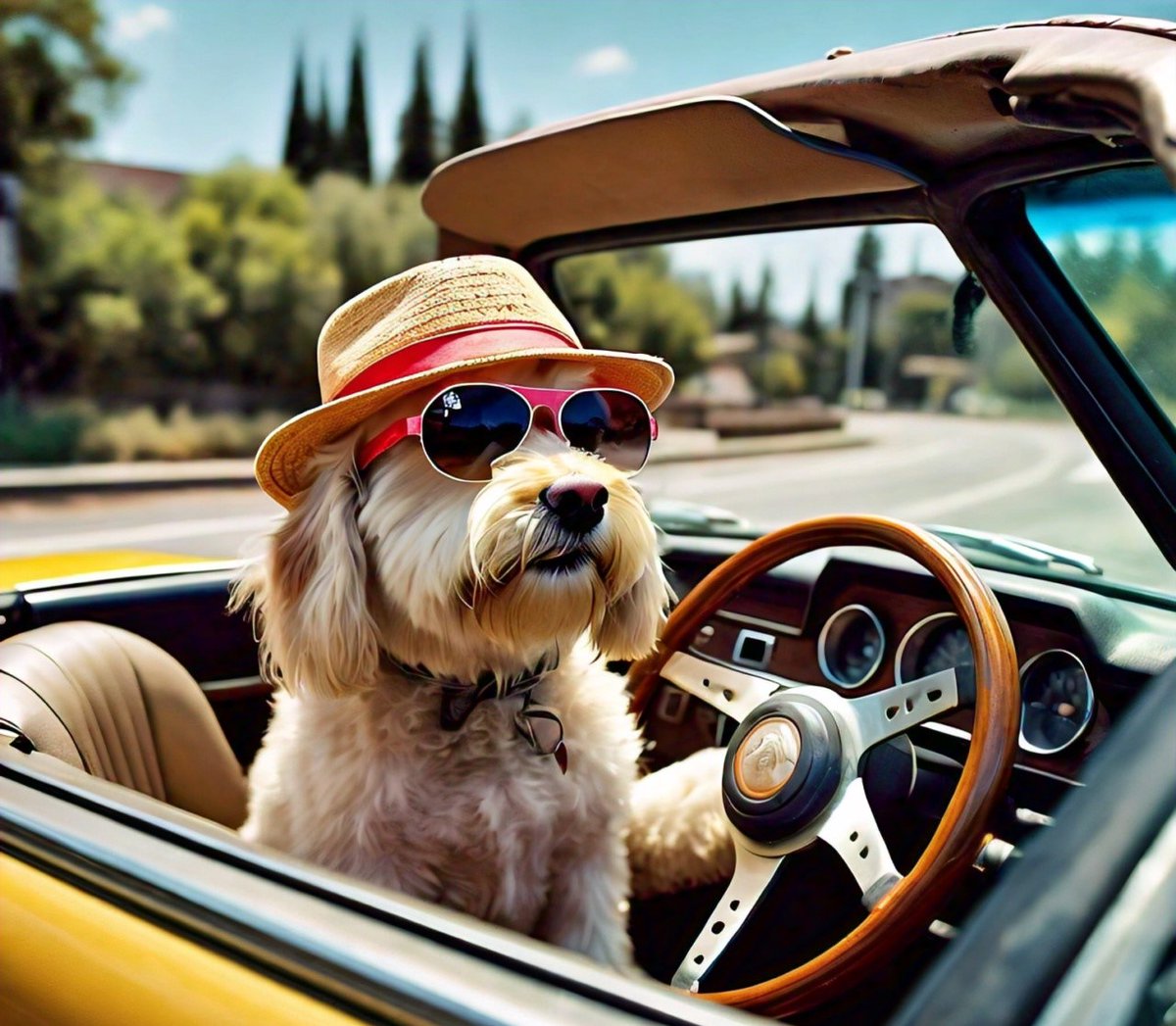 Why did Fido take the wheel? Because he heard we offer 'paw-some' pet care services! 🐾 #PetCare #DogLife #PetCareServices #FurBaby
