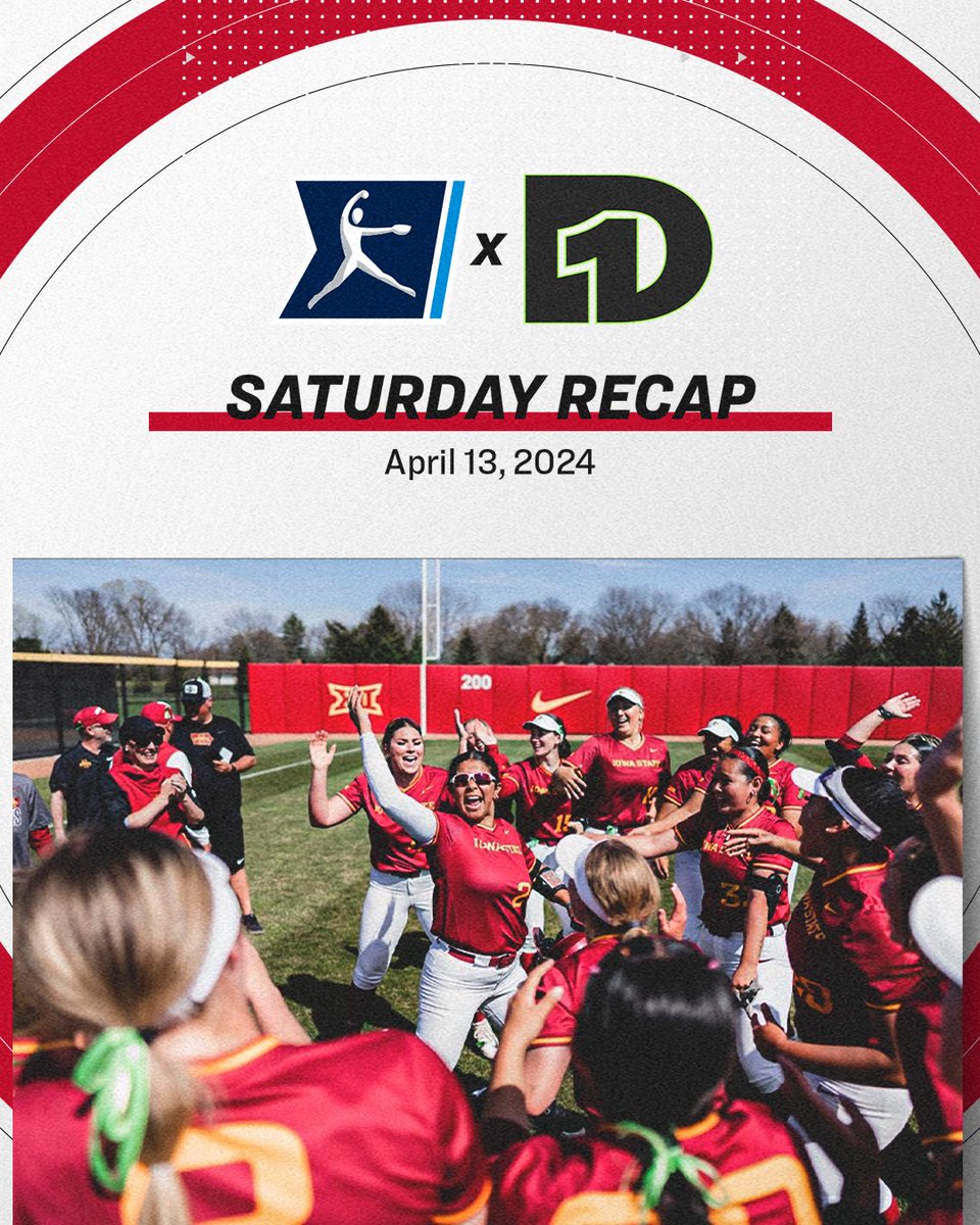 A historic series win for Iowa State, happy Tigers in CoMo, and the Ragin Cajuns continuing their dominance of the Sun Belt highlighted Saturday's action across college softball.

📰 on.ncaa.com/5f62k0gj

#NCAASoftball x <a href="/D1Softball/">D1Softball</a>