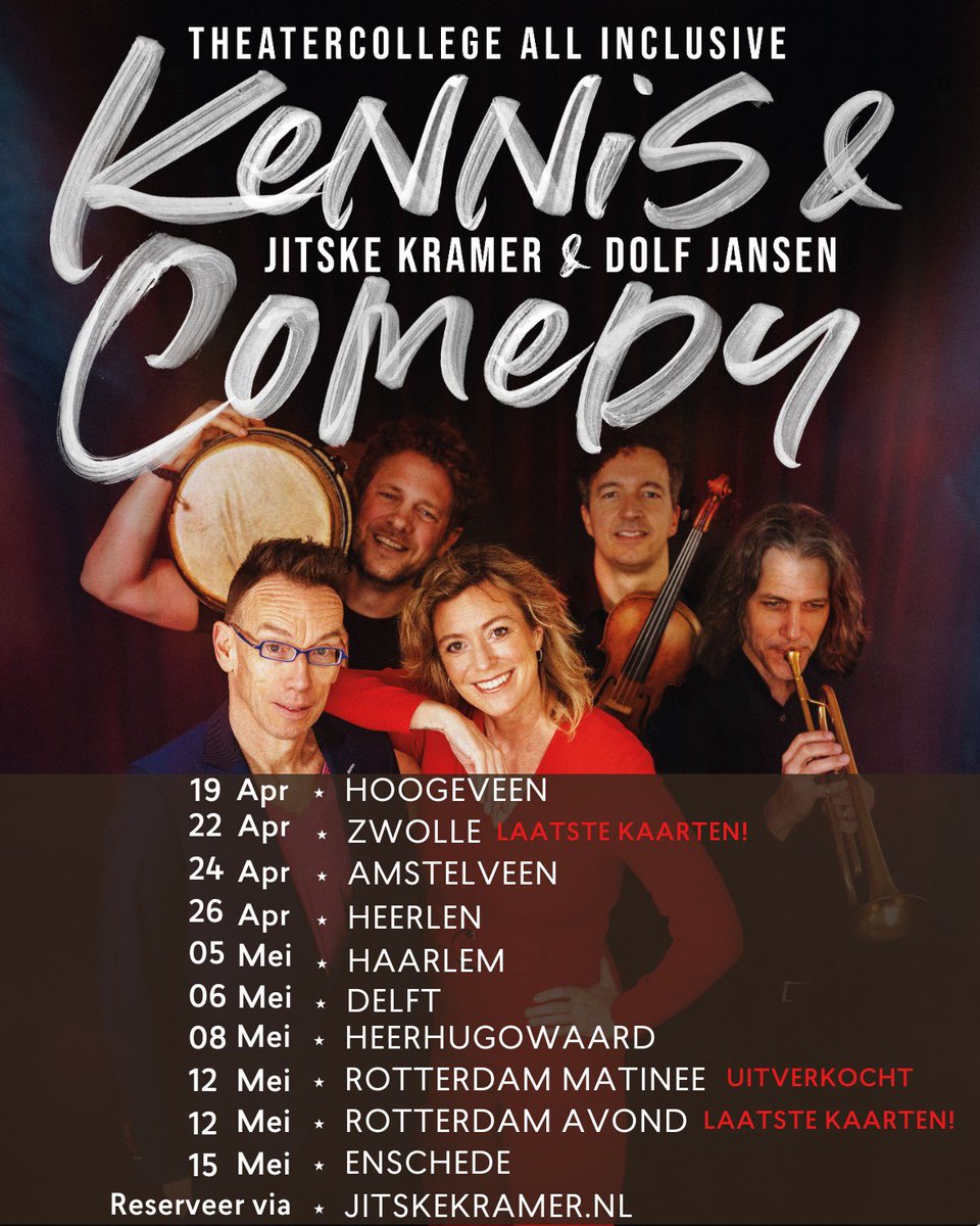 Jitske Kramer (@jitskekramer) on Twitter photo Komende week start van tour Theatercollege, samen met <a href="/Dolfjansen/">Dolf Jansen</a>! Een college over antropologische inzichten over dynamiek van verschillen, macht, diversiteit, inclusie. Gebaseerd op mijn boek Jam Cultures.
Kennis en Comedy en 🎶. Een spannende combi.
jitskekramer.nl/jitske-spreekt… Komende week start van tour Theatercollege, samen met <a href="/Dolfjansen/">Dolf Jansen</a>! Een college over antropologische inzichten over dynamiek van verschillen, macht, diversiteit, inclusie. Gebaseerd op mijn boek Jam Cultures.
Kennis en Comedy en 🎶. Een spannende combi.
jitskekramer.nl/jitske-spreekt…