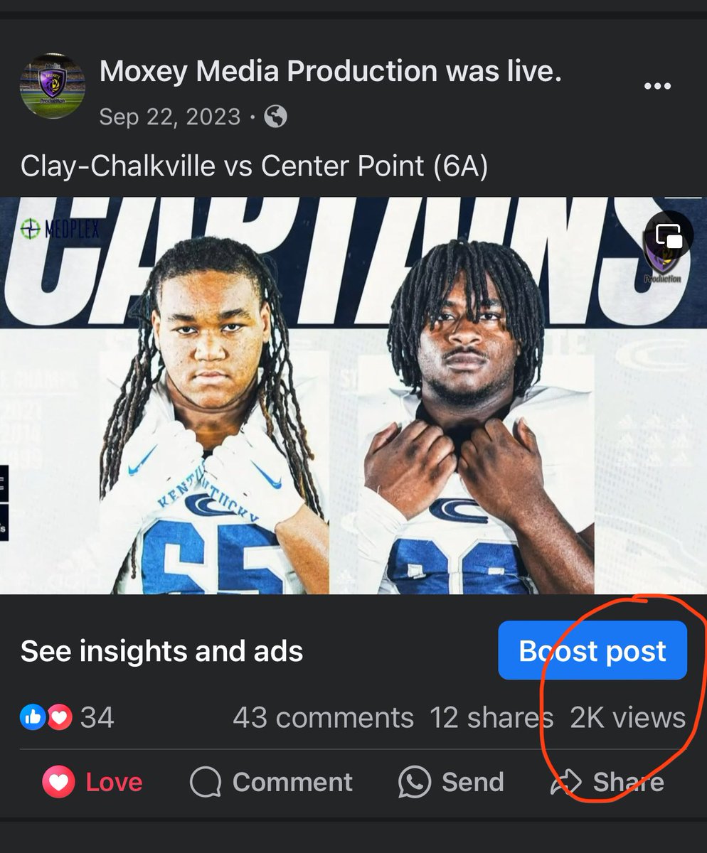 This is a great marketing opportunity for all Businesses in the Birmingham Area. Clay-Chalkville Football draws 2k+ viewers every game on both Youtube and Facebook. Advertise with Clay-Chalkville to have your commercials seen by a new & growing audience! claychalkvillefootball.com/football-adver…