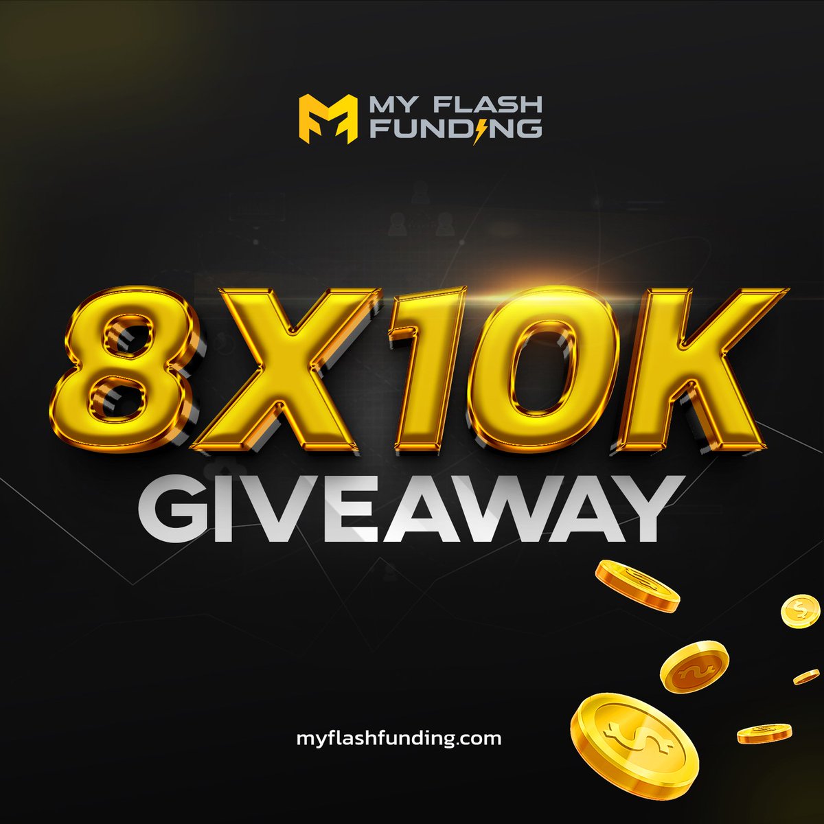 $80,000 GIVEAWAY 🎁✨ (8 X $10,000 Evaluation Accounts) To win: Follow @lex_consults | @myflashfunding | @blakemyff Follow: @AartTheTrader | @Techriztm | @Mide_RichieFx | @Crypt_Therapist • Like & Repost this post. • Tag 3 Traders to join. Winners will be announced in