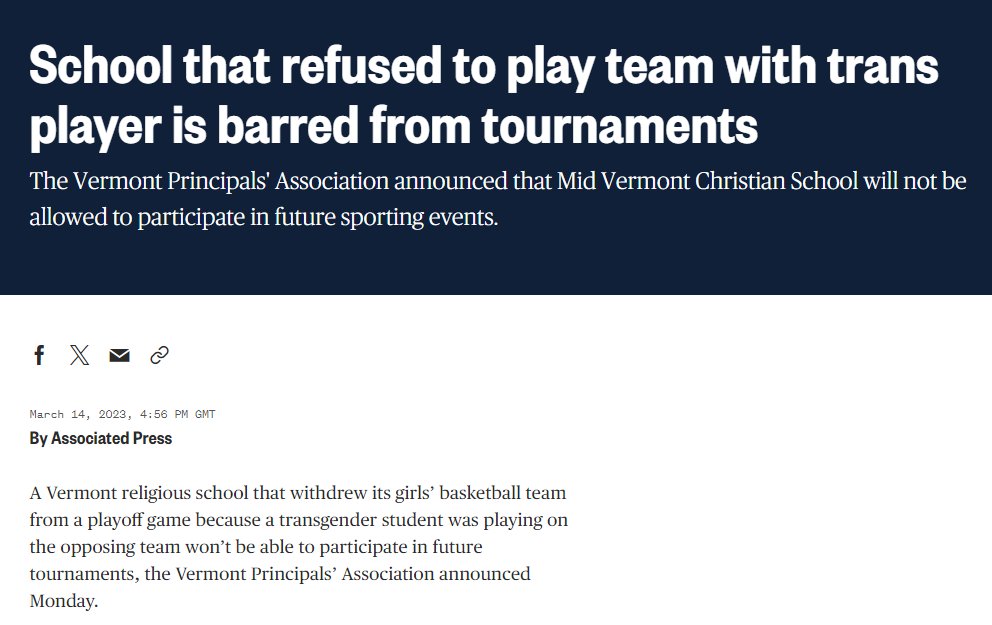 Any time some well meaning but ignorant asshole says 'Why don't the girls just stop competing?'🤡 please share this story of a girls' basketball team standing up for themselves, and EVERY TEAM AT THEIR ENTIRE SCHOOL BEING PUNISHED TO VILLAINIZE THEM.