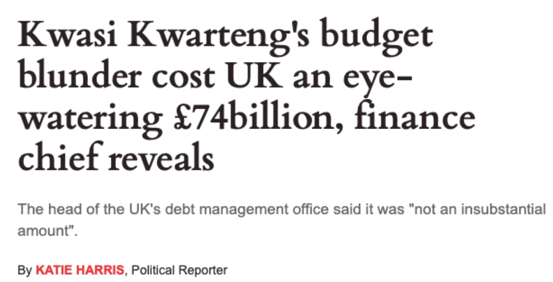 Kindly RT until @KwasiKwarteng tells us when he's going to pay back what his stellar political career has cost us.