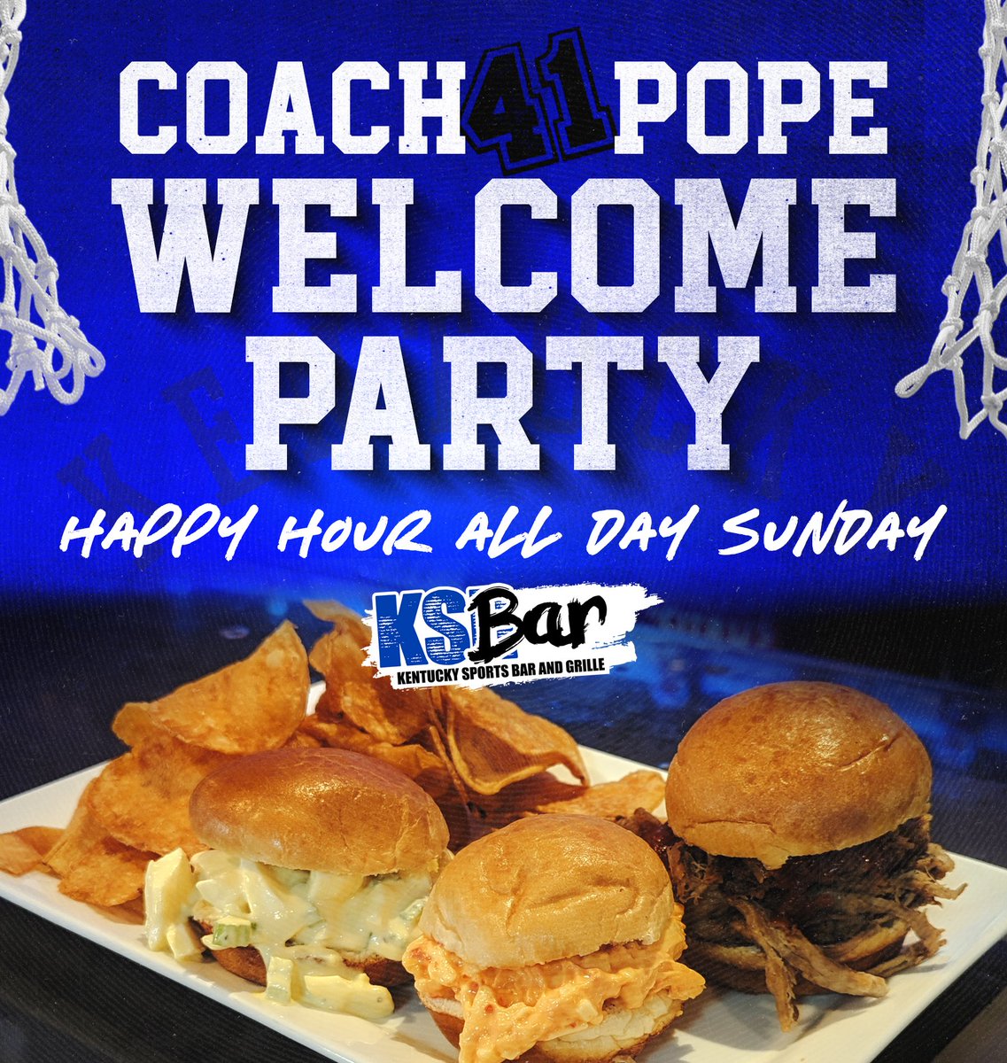 LAST DAY for our Par 3 Platter and $5 @CountryBoyBrew pints FIRST DAY on the job for Coach Pope at the welcome press conference at @Rupp_Arena Beautiful day here in Lexington. The sun shines bright on my old Kentucky home...