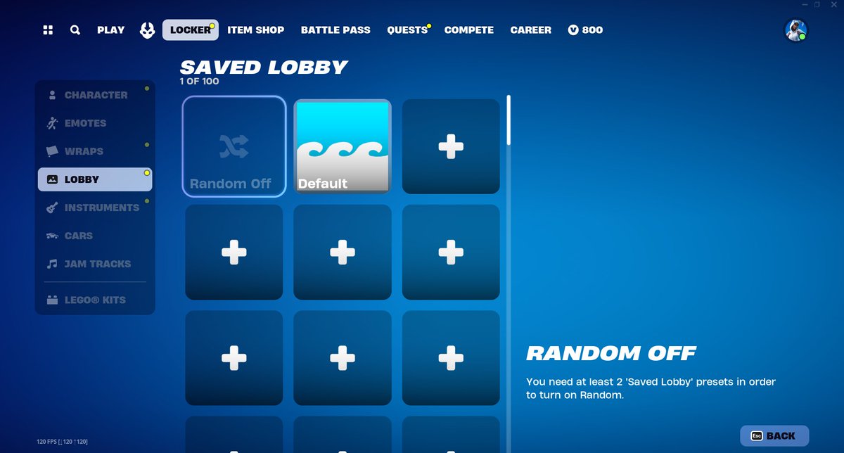 IsMuzNeo's tweet photo. Instead of giving us 100 profiles for each of these @FortniteGame, could you just use that server storage to instead let me organize my locker by making my own folders? I'd rather organize my cosmetics in easily accessible folders and groups then these tedious things 😭 https://t.co/glxeUSjerH