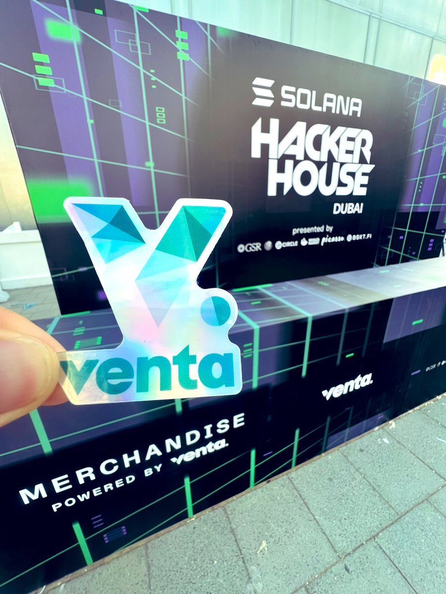Who is ready to experience @solana and their ✋🤚 on merchandise powered by @venta_xyz at @HackerHouses Dubai 🇦🇪 starting tomorrow?