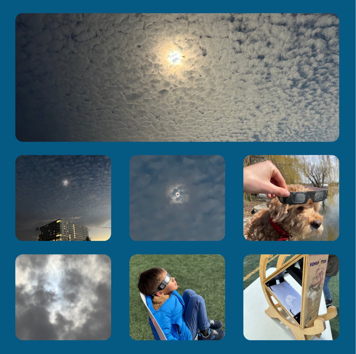 Monday, April 8 was an exciting day, as we experienced the solar eclipse during school hours. Here are some highlights of the eclipse from our families and staff! 

#Rotherglen #solareclipse #oakville #privateschool